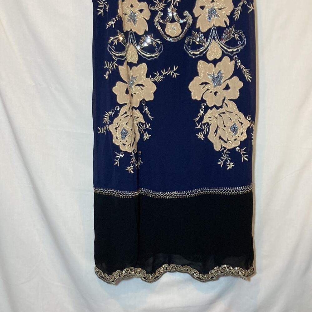 By Anthropologie Allaire Embroidered Floral Sequin Slip Dress Size S - Picture 4 of 9
